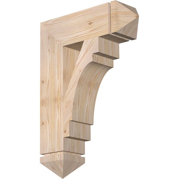 Ekena Millwork Merced Arts & Crafts Smooth Bracket, Douglas Fir, 5 1/2"W x 20"D x 28"H BKT06X20X28MRC03SDF - main